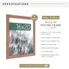 imageMCS Museum Poster Frame 18x24 Medium Oak Woodgrain Vertical ampamp Horizontal Wall Hanging Large Picture Frame for Photos Posters ampamp Art Prints 1PackMedium Oak Woodgrain