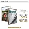 imageMCS Museum Poster Frame 18x24 Medium Oak Woodgrain Vertical ampamp Horizontal Wall Hanging Large Picture Frame for Photos Posters ampamp Art Prints 1PackPewter