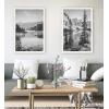 imageMCS Museum Poster Frame 18x24 Medium Oak Woodgrain Vertical ampamp Horizontal Wall Hanging Large Picture Frame for Photos Posters ampamp Art Prints 1PackWhite Woodgrain