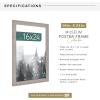 imageMCS Museum Poster Frame 18x24 Medium Oak Woodgrain Vertical ampamp Horizontal Wall Hanging Large Picture Frame for Photos Posters ampamp Art Prints 1PackBarnwood