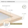 imageMCS Museum Poster Frame 18x24 Medium Oak Woodgrain Vertical ampamp Horizontal Wall Hanging Large Picture Frame for Photos Posters ampamp Art Prints 1PackNatural Woodgrain