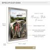 imageMCS Museum Poster Frame 18x24 Medium Oak Woodgrain Vertical ampamp Horizontal Wall Hanging Large Picture Frame for Photos Posters ampamp Art Prints 1PackPewter