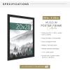 imageMCS Museum Poster Frame 18x24 Medium Oak Woodgrain Vertical ampamp Horizontal Wall Hanging Large Picture Frame for Photos Posters ampamp Art Prints 1PackOnyx Woodgrain