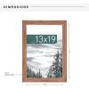 imageMCS Museum Poster Frame 18x24 Medium Oak Woodgrain Vertical ampamp Horizontal Wall Hanging Large Picture Frame for Photos Posters ampamp Art Prints 1PackMedium Oak Woodgrain