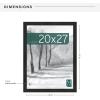 imageMCS Museum Poster Frame 18x24 Medium Oak Woodgrain Vertical ampamp Horizontal Wall Hanging Large Picture Frame for Photos Posters ampamp Art Prints 1PackOnyx Woodgrain
