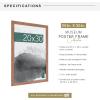 imageMCS Museum Poster Frame 18x24 Medium Oak Woodgrain Vertical ampamp Horizontal Wall Hanging Large Picture Frame for Photos Posters ampamp Art Prints 1PackMedium Oak Woodgrain