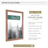 imageMCS Museum Poster Frame 18x24 Medium Oak Woodgrain Vertical ampamp Horizontal Wall Hanging Large Picture Frame for Photos Posters ampamp Art Prints 1PackMedium Oak Woodgrain