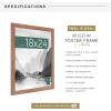 imageMCS Museum Poster Frame 18x24 Medium Oak Woodgrain Vertical ampamp Horizontal Wall Hanging Large Picture Frame for Photos Posters ampamp Art Prints 1PackMedium Oak Woodgrain