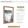 imageMCS Museum Poster Frame 18x24 Medium Oak Woodgrain Vertical ampamp Horizontal Wall Hanging Large Picture Frame for Photos Posters ampamp Art Prints 1PackMedium Oak Woodgrain