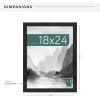imageMCS Museum Poster Frame 18x24 Medium Oak Woodgrain Vertical ampamp Horizontal Wall Hanging Large Picture Frame for Photos Posters ampamp Art Prints 1PackOnyx Woodgran