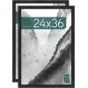imageMCS Museum Poster Frame 18x24 Medium Oak Woodgrain Vertical ampamp Horizontal Wall Hanging Large Picture Frame for Photos Posters ampamp Art Prints 1PackOnyx Woodgran
