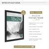 imageMCS Museum Poster Frame 18x24 Medium Oak Woodgrain Vertical ampamp Horizontal Wall Hanging Large Picture Frame for Photos Posters ampamp Art Prints 1PackOnyx Woodgran