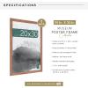 imageMCS Museum Poster Frame 18x24 Medium Oak Woodgrain Vertical ampamp Horizontal Wall Hanging Large Picture Frame for Photos Posters ampamp Art Prints 1PackMedium Oak Woodgrain
