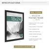 imageMCS Museum Poster Frame 18x24 Medium Oak Woodgrain Vertical ampamp Horizontal Wall Hanging Large Picture Frame for Photos Posters ampamp Art Prints 1PackOnyx Woodgrain
