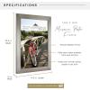 imageMCS Museum Poster Frame 18x24 Medium Oak Woodgrain Vertical ampamp Horizontal Wall Hanging Large Picture Frame for Photos Posters ampamp Art Prints 1PackPewter