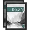 imageMCS Museum Poster Frame 18x24 Medium Oak Woodgrain Vertical ampamp Horizontal Wall Hanging Large Picture Frame for Photos Posters ampamp Art Prints 1PackOnyx Woodgran