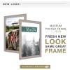 imageMCS Museum Poster Frame 18x24 Medium Oak Woodgrain Vertical ampamp Horizontal Wall Hanging Large Picture Frame for Photos Posters ampamp Art Prints 1PackBarnwood