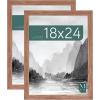 imageMCS Museum Poster Frame 18x24 Medium Oak Woodgrain Vertical ampamp Horizontal Wall Hanging Large Picture Frame for Photos Posters ampamp Art Prints 1PackMedium Oak Woodgrain