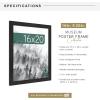 imageMCS Museum Poster Frame 18x24 Medium Oak Woodgrain Vertical ampamp Horizontal Wall Hanging Large Picture Frame for Photos Posters ampamp Art Prints 1PackOnyx Woodgrain