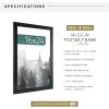 imageMCS Museum Poster Frame 18x24 Medium Oak Woodgrain Vertical ampamp Horizontal Wall Hanging Large Picture Frame for Photos Posters ampamp Art Prints 1PackOnyx Woodgrain