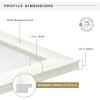 imageMCS Museum Poster Frame 18x24 Medium Oak Woodgrain Vertical ampamp Horizontal Wall Hanging Large Picture Frame for Photos Posters ampamp Art Prints 1PackWhite Woodgrain