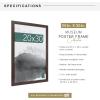 imageMCS Museum Poster Frame 18x24 Medium Oak Woodgrain Vertical ampamp Horizontal Wall Hanging Large Picture Frame for Photos Posters ampamp Art Prints 1PackEspresso Woodgrain