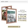 imageMCS Museum Poster Frame 18x24 Medium Oak Woodgrain Vertical ampamp Horizontal Wall Hanging Large Picture Frame for Photos Posters ampamp Art Prints 1PackMedium Oak Woodgrain