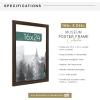imageMCS Museum Poster Frame 18x24 Medium Oak Woodgrain Vertical ampamp Horizontal Wall Hanging Large Picture Frame for Photos Posters ampamp Art Prints 1PackEspresso Woodgrain