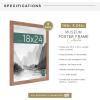 imageMCS Museum Poster Frame 18x24 Medium Oak Woodgrain Vertical ampamp Horizontal Wall Hanging Large Picture Frame for Photos Posters ampamp Art Prints 1PackMedium Oak Woodgrain