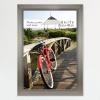 imageMCS Museum Poster Frame 18x24 Medium Oak Woodgrain Vertical ampamp Horizontal Wall Hanging Large Picture Frame for Photos Posters ampamp Art Prints 1PackPewter