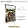 imageMCS Museum Poster Frame 18x24 Medium Oak Woodgrain Vertical ampamp Horizontal Wall Hanging Large Picture Frame for Photos Posters ampamp Art Prints 1PackPewter