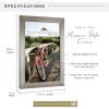 imageMCS Museum Poster Frame 18x24 Medium Oak Woodgrain Vertical ampamp Horizontal Wall Hanging Large Picture Frame for Photos Posters ampamp Art Prints 1PackPewter