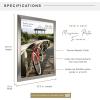 imageMCS Museum Poster Frame 18x24 Medium Oak Woodgrain Vertical ampamp Horizontal Wall Hanging Large Picture Frame for Photos Posters ampamp Art Prints 1PackPewter