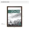 imageMCS Museum Poster Frame 18x24 Medium Oak Woodgrain Vertical ampamp Horizontal Wall Hanging Large Picture Frame for Photos Posters ampamp Art Prints 1PackEspresso Woodgrain