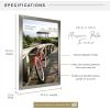 imageMCS Museum Poster Frame 18x24 Medium Oak Woodgrain Vertical ampamp Horizontal Wall Hanging Large Picture Frame for Photos Posters ampamp Art Prints 1PackPewter