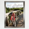 imageMCS Museum Poster Frame 18x24 Medium Oak Woodgrain Vertical ampamp Horizontal Wall Hanging Large Picture Frame for Photos Posters ampamp Art Prints 1PackPewter