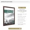 imageMCS Museum Poster Frame 18x24 Medium Oak Woodgrain Vertical ampamp Horizontal Wall Hanging Large Picture Frame for Photos Posters ampamp Art Prints 1PackEspresso Woodgrain