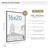 imageMCS Original Poster Frame 24x36 Black Lightweight Vertical ampamp Horizontal Wall Hanging Large Picture Frame for Posters Art Prints ampamp Gallery Wall 6PackBlack