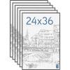 imageMCS Original Poster Frame 24x36 Black Lightweight Vertical ampamp Horizontal Wall Hanging Large Picture Frame for Posters Art Prints ampamp Gallery Wall 6PackBlack