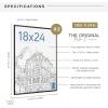 imageMCS Original Poster Frame 24x36 Black Lightweight Vertical ampamp Horizontal Wall Hanging Large Picture Frame for Posters Art Prints ampamp Gallery Wall 6PackBlack