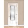 imageMCS OvertheDoor Mirror 12x48 Inch Glass White Wood Grain Finish with SilverTrim 17x53 Inch Overall SizeSilver