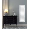 imageMCS OvertheDoor Mirror 12x48 Inch Glass White Wood Grain Finish with SilverTrim 17x53 Inch Overall SizeWhite