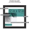 imageMCS Studio Gallery 12x12 Picture Frame Black Woodgrain Wall Hanging ampamp Easel for Tabletop Display Square Photo Frame for Photos Posters ampamp Art Prints 1Pack