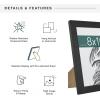 imageMCS Studio Gallery 8x10 Picture Frame Black Woodgrain Vertical ampamp Horizontal Wall Hanging ampamp Easel for Tabletop Display Rectangle Photo Frame for Photos Posters ampamp Art Prints 4Pack