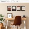 imageMCS Studio Gallery 8x10 Picture Frame Black Woodgrain Vertical ampamp Horizontal Wall Hanging ampamp Easel for Tabletop Display Rectangle Photo Frame for Photos Posters ampamp Art Prints 4Pack