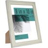 imageMCS Studio Gallery 8x10 Picture Frame Gray Woodgrain Vertical ampamp Horizontal Wall Hanging ampamp Easel for Tabletop Display Rectangle Photo Frame for Photos Posters ampamp Art Prints 4Pack