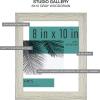 imageMCS Studio Gallery 8x10 Picture Frame Gray Woodgrain Vertical ampamp Horizontal Wall Hanging ampamp Easel for Tabletop Display Rectangle Photo Frame for Photos Posters ampamp Art Prints 4Pack