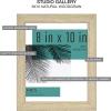 imageMCS Studio Gallery 8x10 Picture Frame Natural Woodgrain Vertical ampamp Horizontal Wall Hanging ampamp Easel for Tabletop Display Rectangle Photo Frame for Photos Posters ampamp Art Prints 4Pack