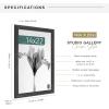 imageMCS Studio Gallery Classic 14x22 Poster Frame Black Woodgrain Vertical ampamp Horizontal Wall Hanging Large Picture Frame for Photos Posters ampamp Art Prints 1Pack