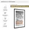 imageMCS Trendsetter 16x24 Poster Frame Black HighGloss Vertical ampamp Horizontal Wall Hanging Large Picture Frame for Photos Posters ampamp Art Prints 1PackEverline  16x24 matted to 20x28